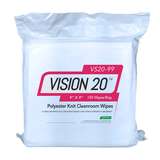 VISION 20™ Polyester Heavy Weight Knit Wipes, 9″ x 9″, 140 GSM, Regular Cut, Laundered, 150 Wipes per Bag, 10 Bags per Case redirect to product page
