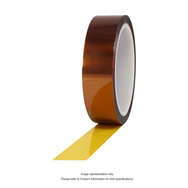 Hisco Polyimide Tape, Amber, 1/2 in x 36 yds, 72 rolls per case