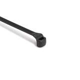Low Profile Cable Tie, 7.7" Long, 50 Lb Tensile Strength, PA66HS, Black, 100/Package redirect to product page