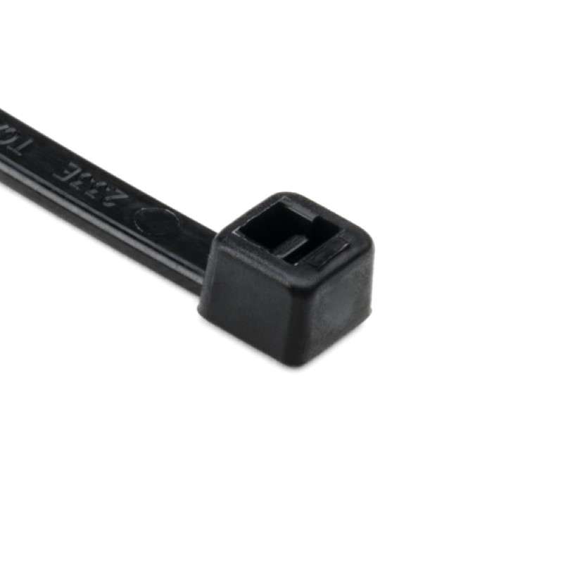 Uv Resistant Cable Tie, 6" Long, Ul Rated, 30Lb Tensile Strength, PA66Uv, Black, 100/Package