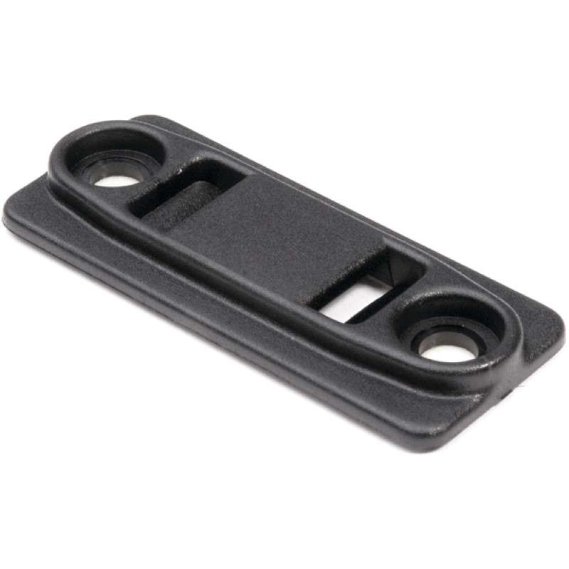Grip Tie Mount For 0.5" Wide Grip Tie, Without Adhesive, PA66Uv, Black, 100/Package