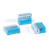 Helacon Plus Mini, Push-In Style Wire Connector, Double Spring, 5-Port, (Pc), Blue, 75/Package redirect to product page