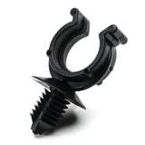 Convoluted Tubing Clip, 0.4" Max Bundle Diameter, Panel Thickness .03"-.24", PA66Hirhs, Black, 500/Package redirect to product page