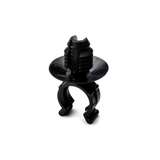 Convoluted Tubing Clip, 0.4" Max Bundle Diameter, 0.02 - 0.12" Panel Thick, PA66Hirhs, Black, 500/Package redirect to product page