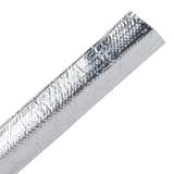 Braided Sleeving, Aluminum Laminated Fiberglass, 0.5" Dia, Al/Gf, Silver, 100 Ft/Reel redirect to product page