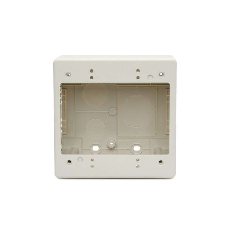 Dual Gang Junction Box, 2.77" Deep, 3-Piece, PVC, Office White, 1/Bag