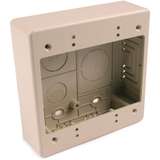 Dual Gang Junction Box, 2.77" Deep, 3-Piece, PVC, Ivory, 1/Bag redirect to product page