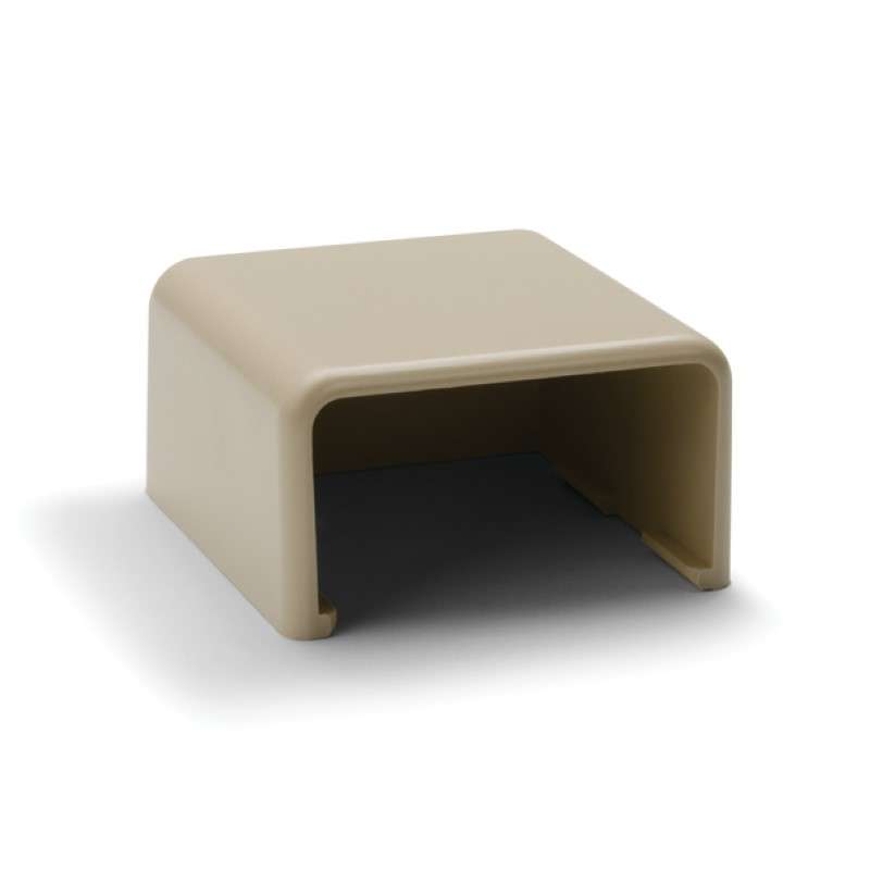 End Cap, 1-3/4", PVC, Ivory, 10/Bag