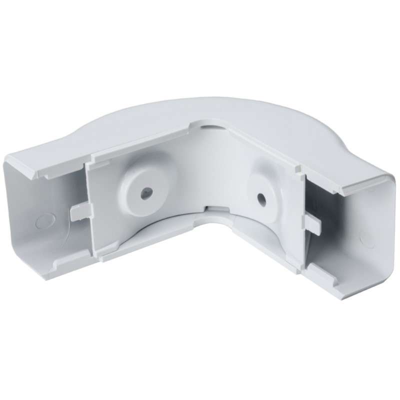 External Corner Cover, 1-1/4", 1" Bend Radius, PVC, Ivory, 1/Bag