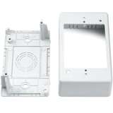 Dual Gang Junction Box, 1-1/2" Deep, 3-Piece, PVC, White, 1/Bag redirect to product page