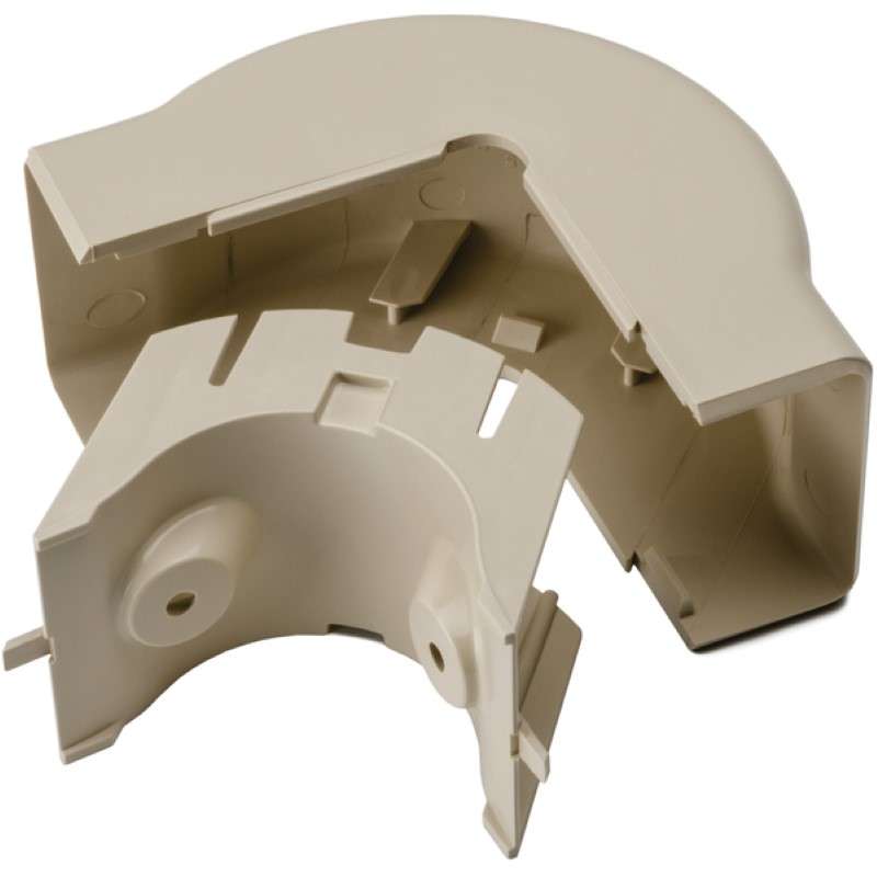 External Corner Cover, 1-3/4", 1" Bend Radius, PVC, Ivory, 1/Bag