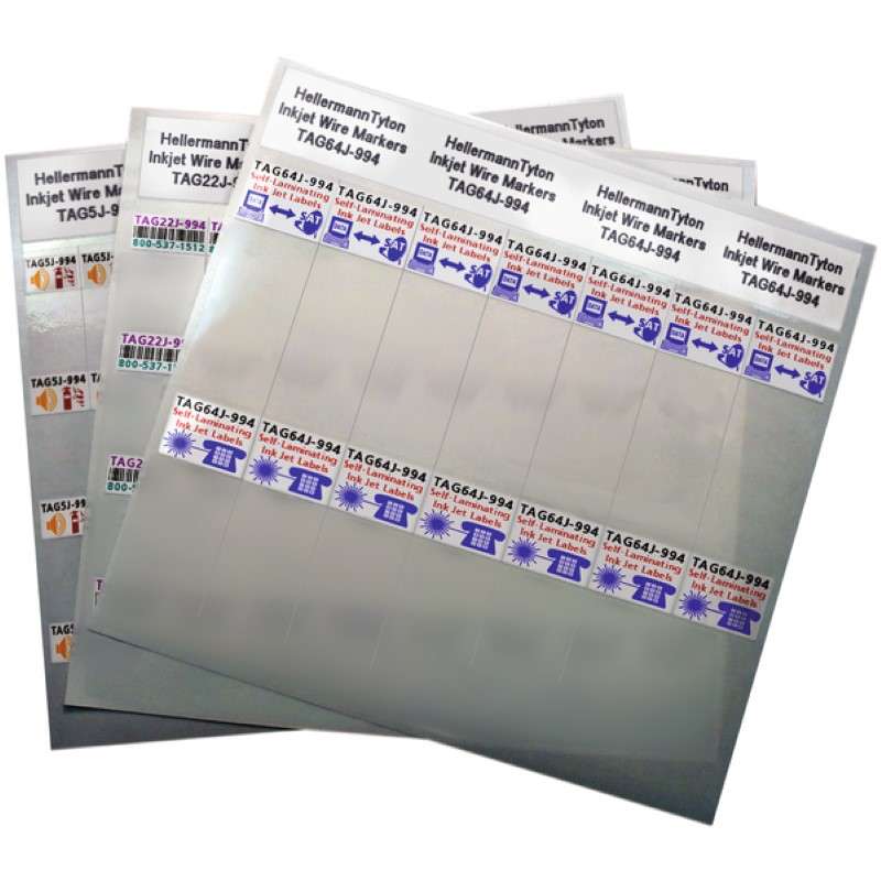 Inkjet Label, Self-Laminating, 1.0" x .75" x 2.25", 24 Per Sheet, Pet, White, 1000/Package