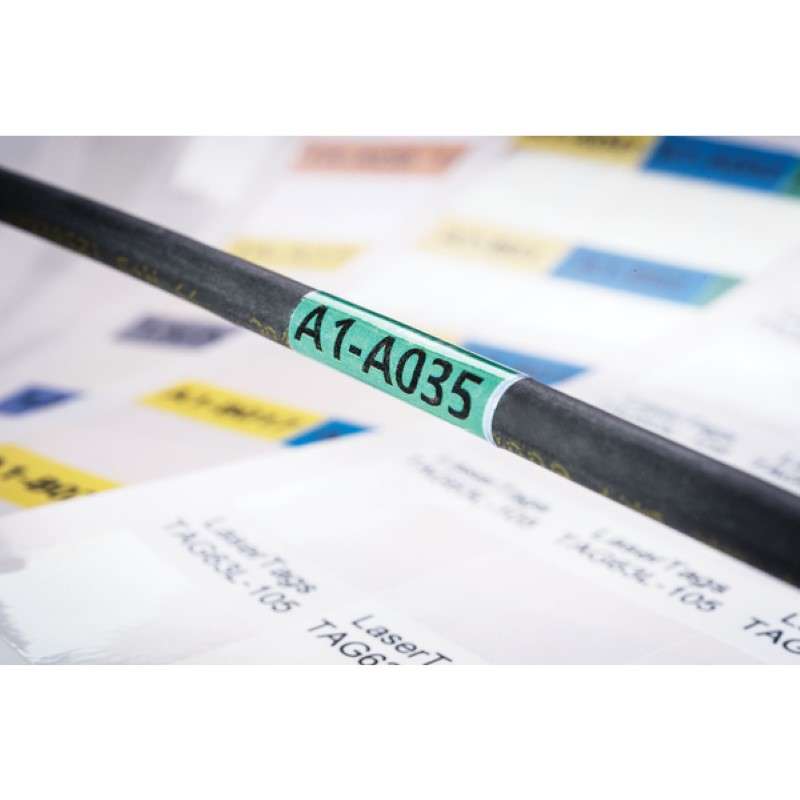 Laser Print Label, Self-Laminating, 1.0" x .96" x 3.16", 21 Per Sheet, Pet, White, 1000/Package