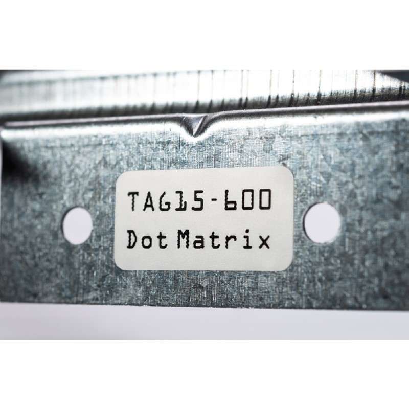 Dot Matrix Label, 0.90" x .25", 8 Across, Polyester, White, 5000/Package
