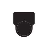 Foam Nameplate, 1.25" x 1.25" Button Label With 0.88" Hole, Pet, Black, 250/Roll redirect to product page