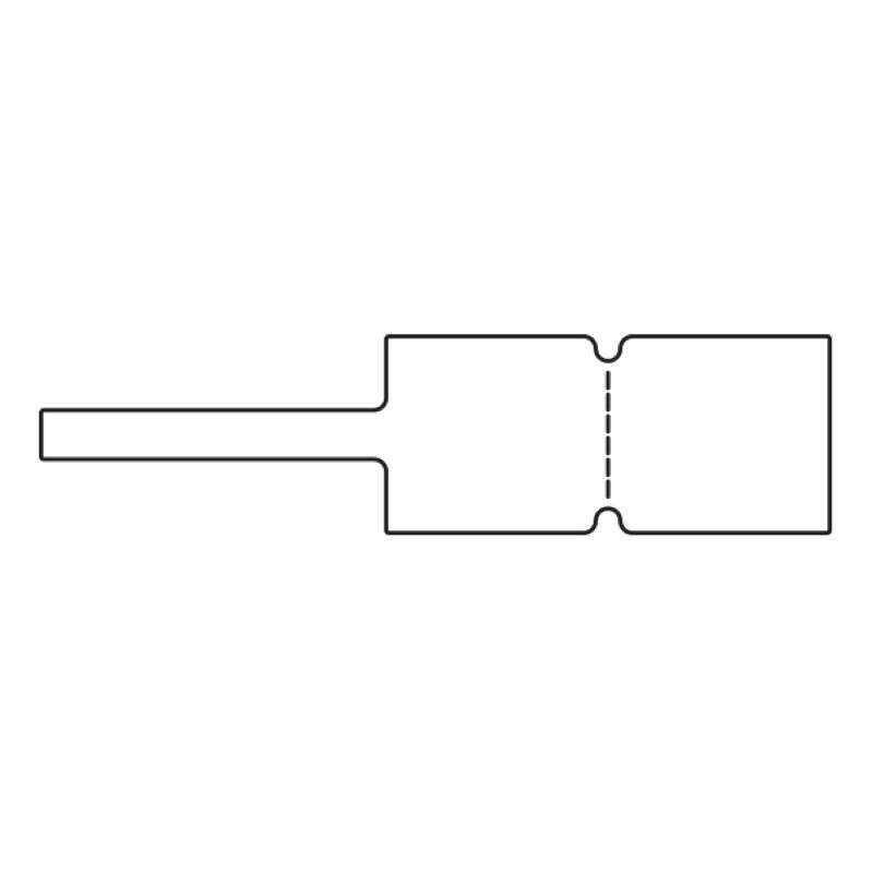 1" x 4" Flagtag Label, Thermal Transfer, 2400 Labels/Roll