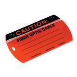 Self-Laminating Tag, Caution Write-On, Fiber Optic Cable, 3.5" x 2.0", Orange, 25/Package redirect to product page