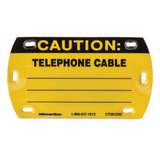 Self-Laminating Tag, Caution Write-On, Telephone Cable, 3.5" x 2.0", Yellow, 25/Package redirect to product page