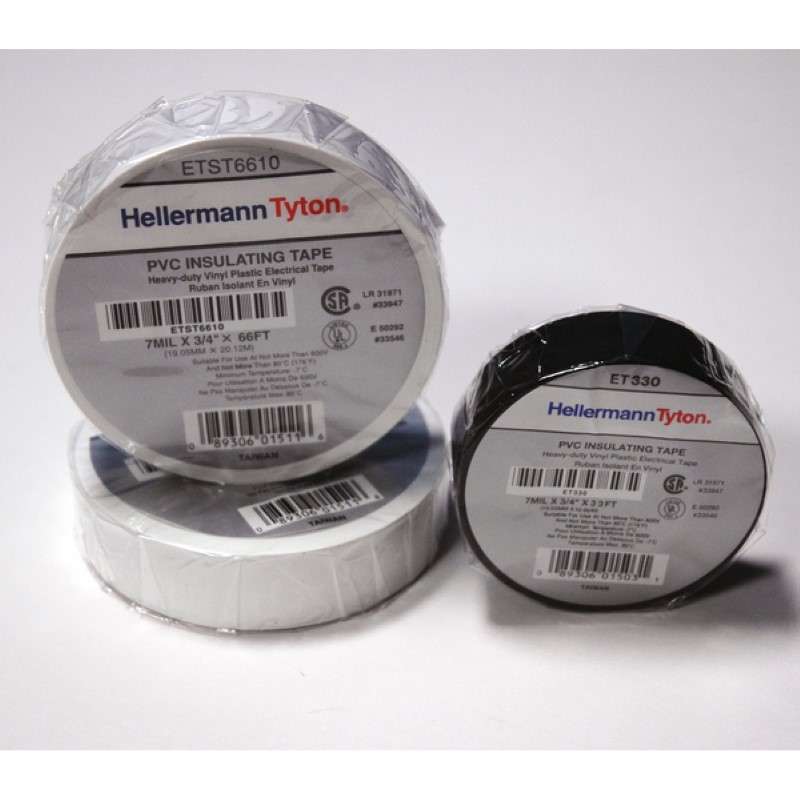 Electrical Tape, 0.75" x 66' Roll, 7.0 Mil Thick, PVC, Gray, 10 Rolls/Package
