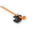 2-Piece Cable Tie & Edge Clip, 8.0"L, EC23, 3 - 6 mm Panel, 50lb, PA66HIRHS/PA66HIRHSUV, Orange and Black, 500 per package