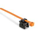 2-Piece Cable Tie & Edge Clip, 8.0"L, EC19, 3 - 6 mm Panel, 50lb, PA66HIRHS/PA66HIRHSUV, Orange and Black, 500 per package redirect to product page