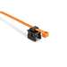 2-Piece Cable Tie & Edge Clip, 8.0"L, EC19, 3 - 6 mm Panel, 50lb, PA66HIRHS/PA66HIRHSUV, Orange and Black, 500 per package