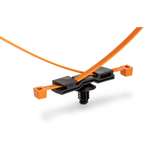 2-Piece Cable Tie/Fir Tree Mount, 8.0"L, 6.1 - 7.0 mm Mounting Hole, PA66HIRHS/UV, Orange and Black, 500 per Carton redirect to product page