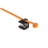 2-Piece Cable Tie & Edge Clip, 8.0"L, EC24, 3 - 6 mm Panel, 50lb, PA66HS/PA66HIRHS, OG/Black, 500 per package redirect to product page