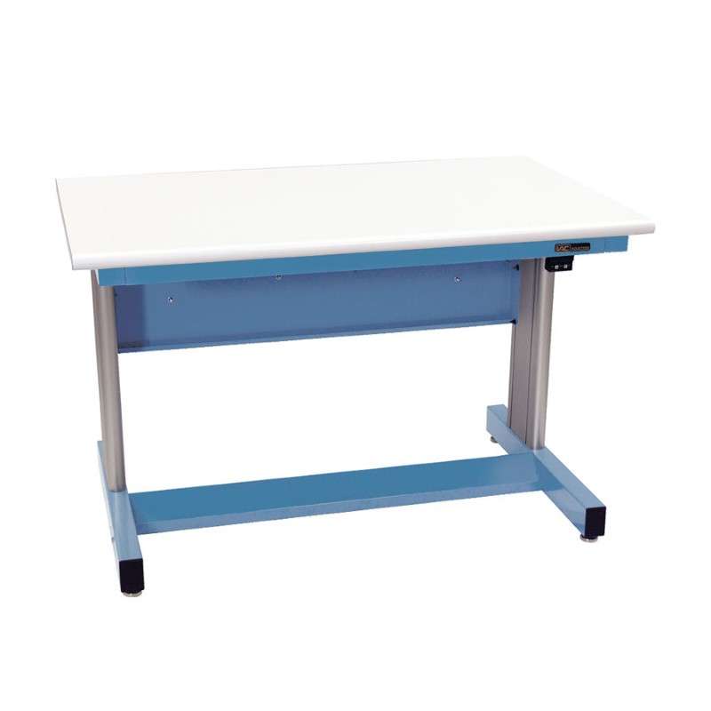 QS 940 Pro ESD Motorized Adjustable Height Workbench, Sky Blue, 30 x 60"