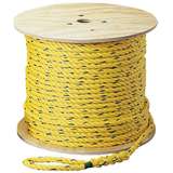 Pro-Pull Polypropylene Rope, 3/8"x1200', Yellow with Blue Tracer redirect to product page