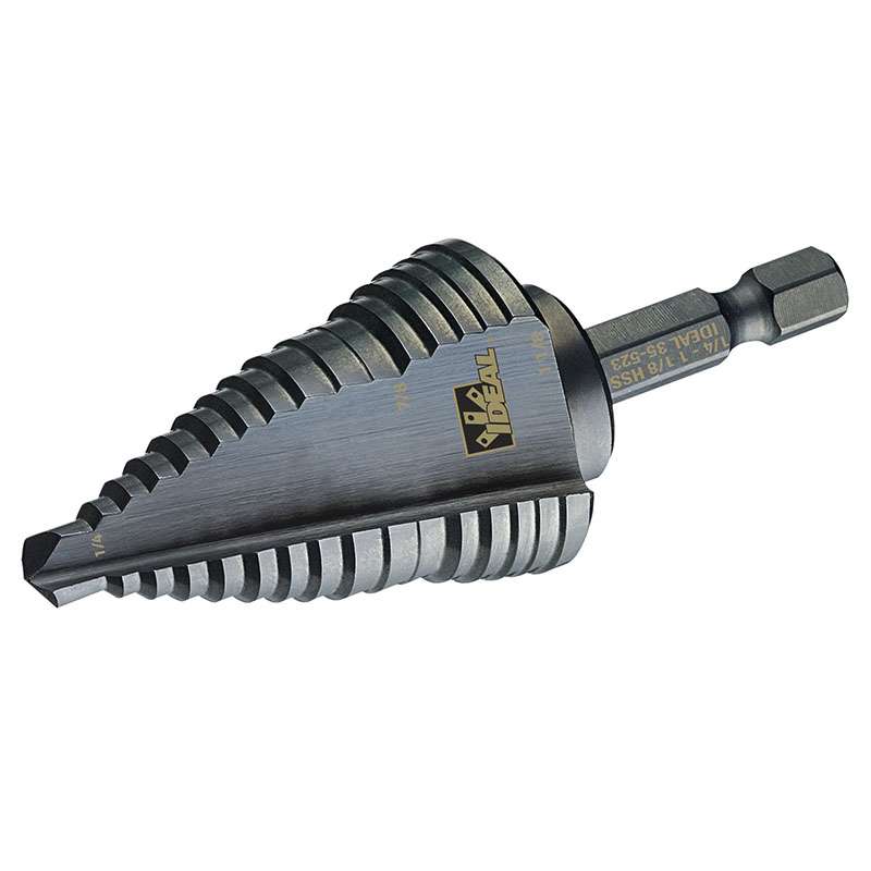 Quick Change Step Drill Bit, 1/4" to 1-1/8"