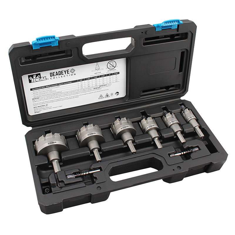 Deadeye Carbide Tipped Hole Cutter, 8 Piece Kit