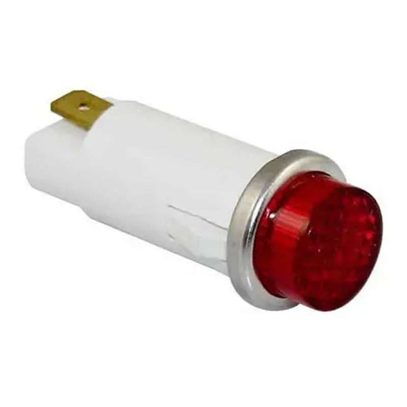 Indicator Light, Red, 125V, Raised, Spade