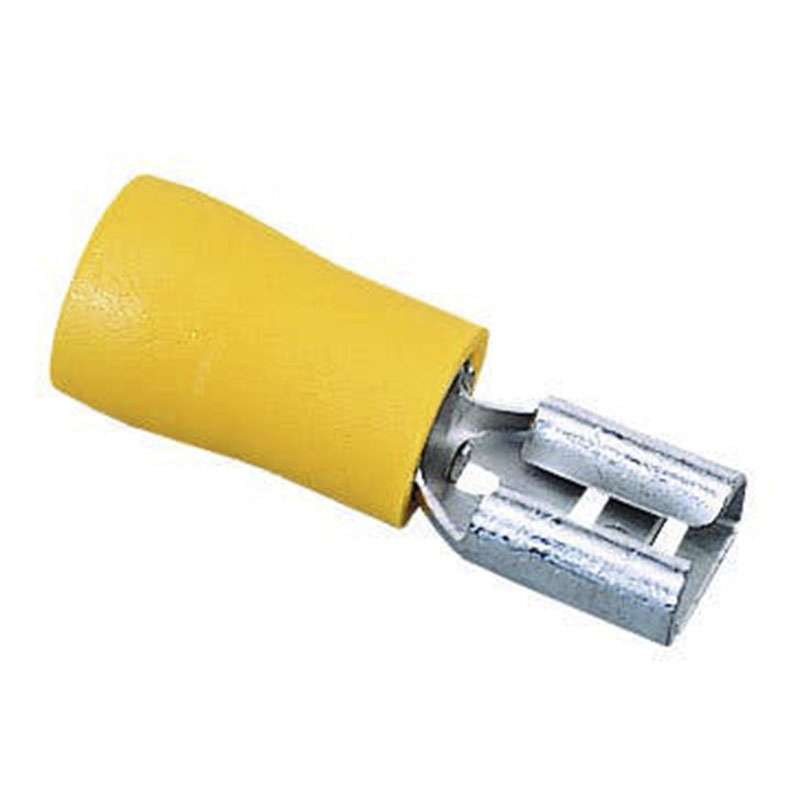 Vinyl Insulation Female Disconnect, 12-10AWG, .250", 25/Box