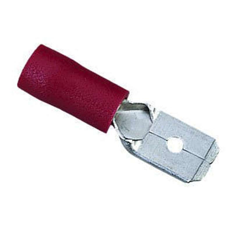 Vinyl Insulation Male Disconnect, 22-18 AWG .250", 25/Box