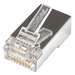 CAT5e Shielded Feed-Thru Modular Plugs, 25/Card