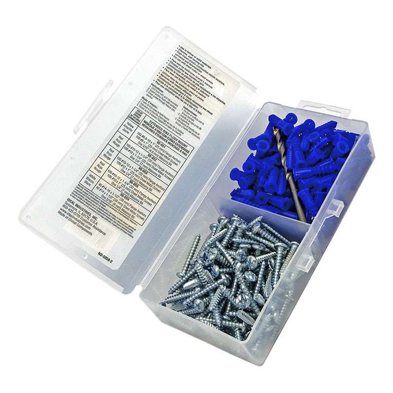 Flange Anchor Kit, Blue, #10-12, 1" Screws