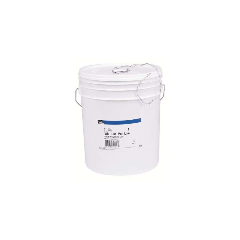 Valu-Line Pull Line, White, 190lb x 6500' in a Bucket