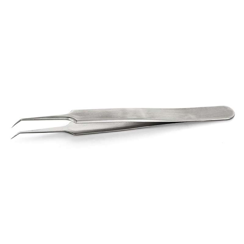 High Precision Tweezers, High-alloy Anti-Mag Stainless Steel, Bent, 4.33" OAL