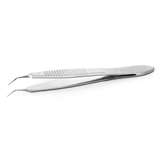 High Precision Tweezers, Stainless Steel, 3.35" OAL, Serrated Handles redirect to product page