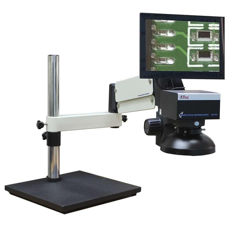 Digital Microscope, 30X, Dual Arm Ball Bearing, Steel Base