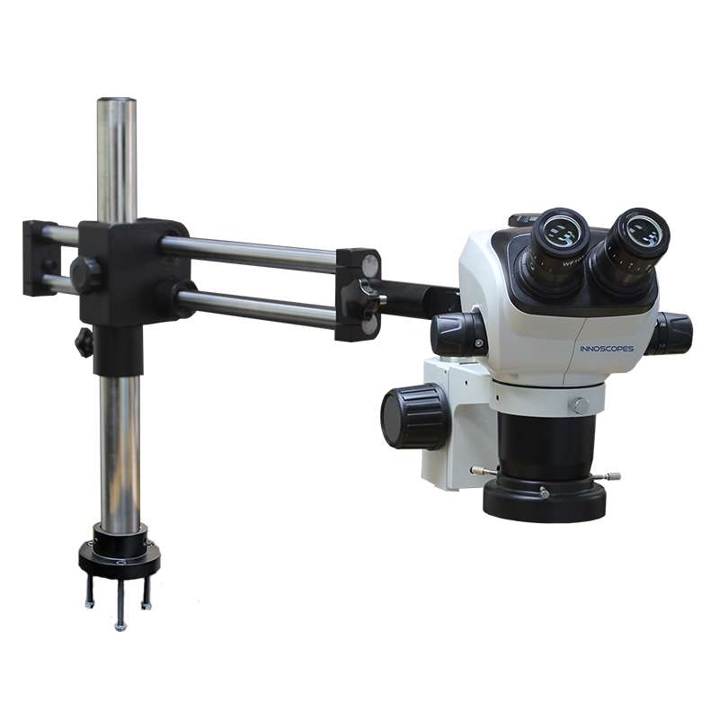 Stereo Microscope, Dual Arm Ball Bearing, Bolt Down Mount