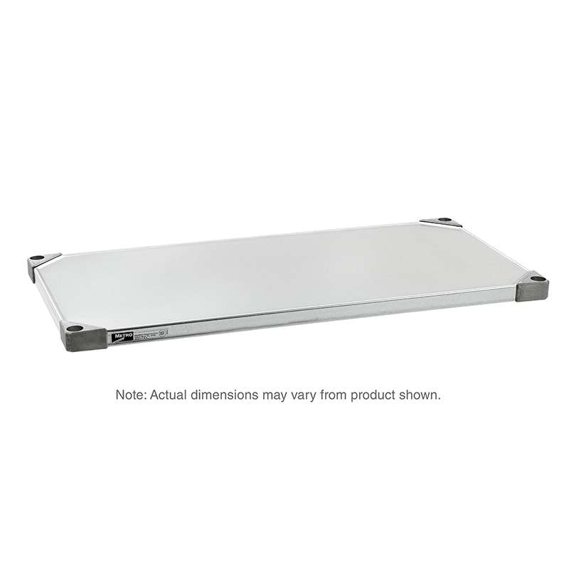 Super Erecta Solid Shelf, Galvanized, 18 x 42"