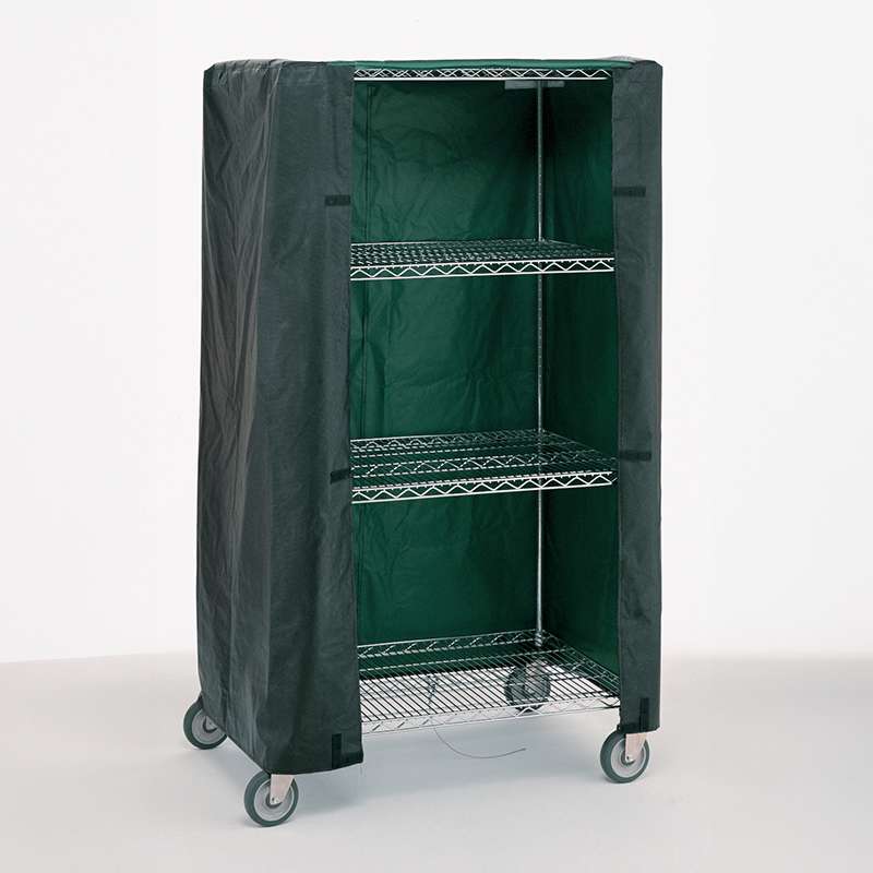 Cart Cover 18x36x62 14mil Shield Blk/Green Vinyl ESD