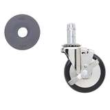 4DL Series Super Erecta 4 " Light Duty Swivel and Brake Stem Caster with Bumper redirect to product page