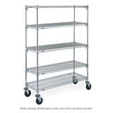Metro™ 5A356BC 5 Tier Supre Adjustable Metal Caster Cart, 48 in x 18 in redirect to product page