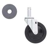 5″ Resilient Rubber Swivel Stem Caster for Super Erecta Industrial Wire Shelving Racks redirect to product page