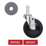 5" Super Erecta Conductive Swivel/Brake Stem Caster redirect to product page