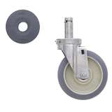 5" High Modulus Donut Cart-Washable Swivel Stem Caster for Super Erecta Industrial Wire Shelving Racks redirect to product page