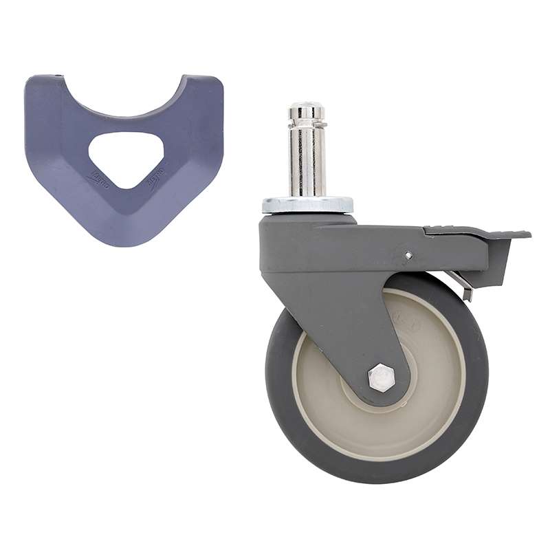 5" MetroMax Polyurethane Swivel/Brake Stem Caster
